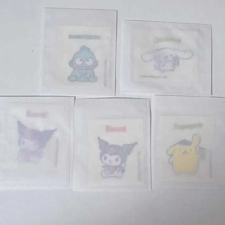 [BUNJANG] Tgen Kombucha Sanrio Ttibu Seal Bundle Set / 티젠 콤부차 산리오 띠부씰 5매 일괄 쿠로미,폼폼푸린,한교동,시나모롤