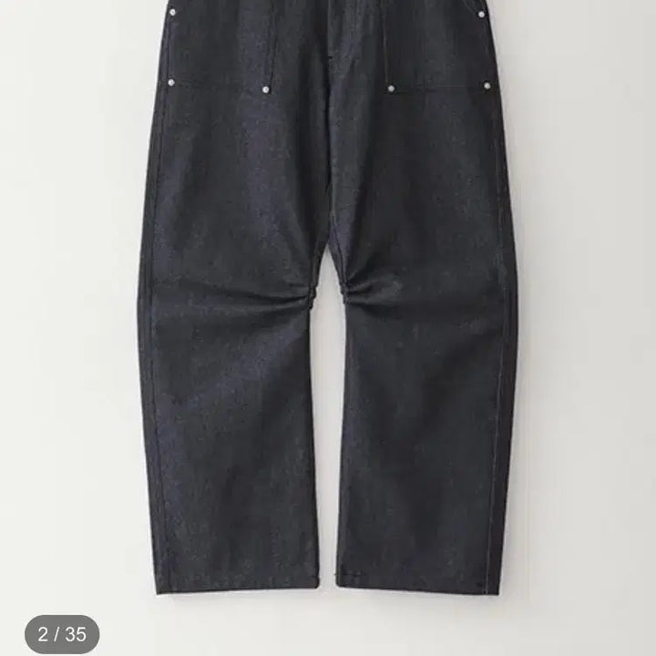 [BUNJANG] Blue Sunflower Curved Carpenter Denim Pants Size 1 / 일괄판매가능) 블루썬플라워 커브드 카펜터 데님 팬츠 1사이즈