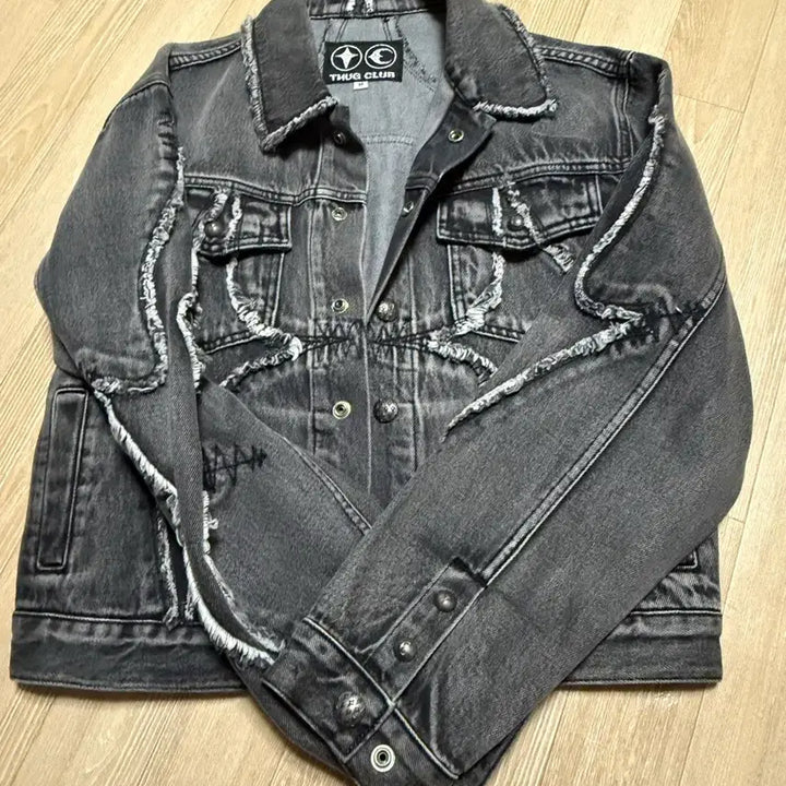 [BUNJANG] Thug Club Tribal Denim Jacket Black / Thug club 데님 블랙 자켓