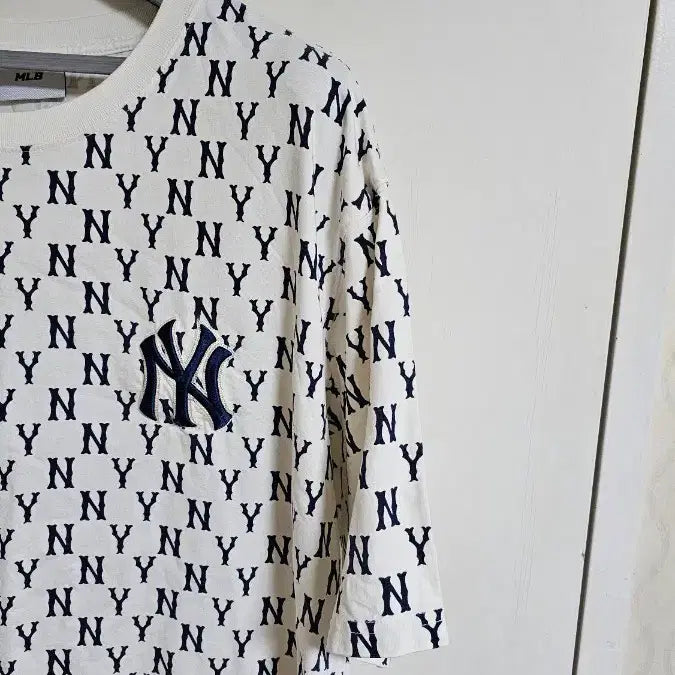 [BUNJANG] MLB Printing Round Short-Sleeve T-Shirt / MLB 프린팅 라운드 반팔