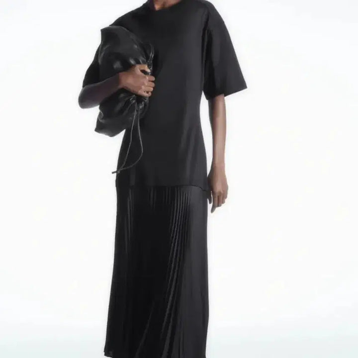 [BUNJANG] COS Pleated Satin Dress Black / 코스 플리츠스커트 새틴 드레스 원피스 블랙 66반까지추천