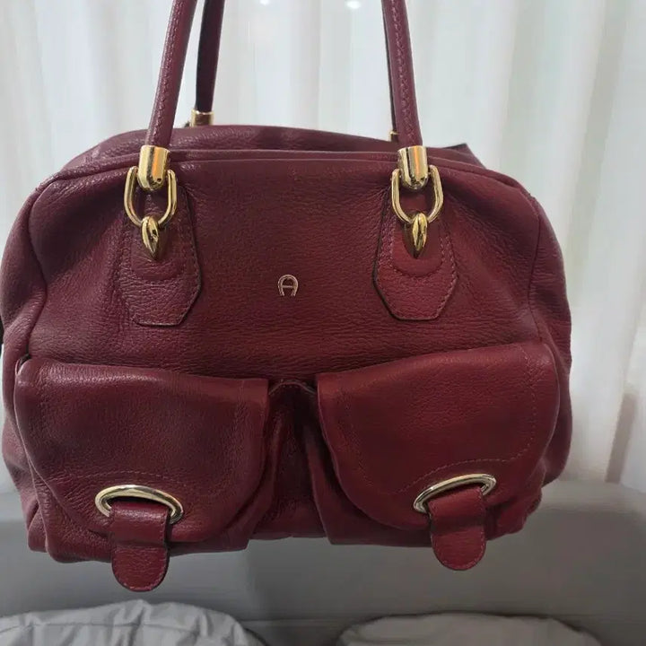 [BUNJANG] Aigner Leather Tote Bag with Shoulder Strap / 아이그너 가죽가방