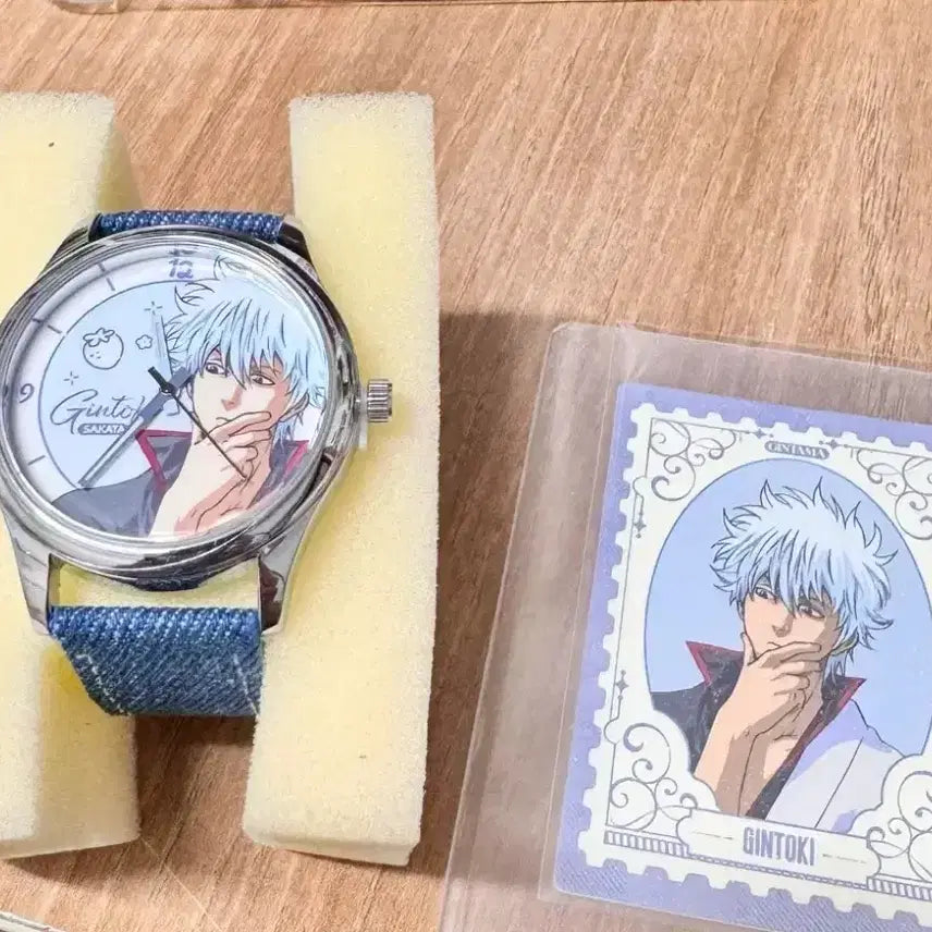 [BUNJANG] Gintama Gintoki Wristwatch + Card Set / 박스있음)은혼 긴토키 손목시계 + 카드
