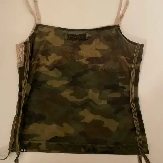 [BUNJANG] Kimyo Camo Lace Mix Tank Top / (택포) Kimyo 카모 믹스 나시