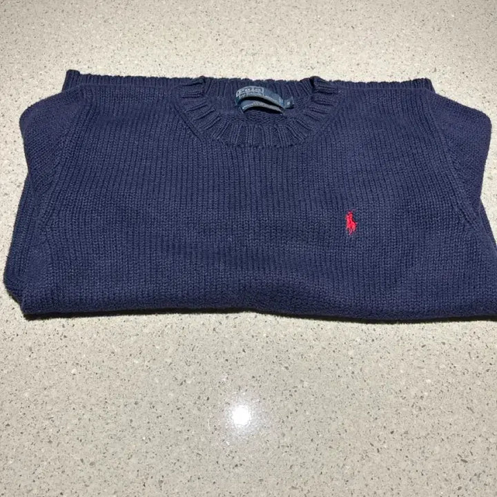 [BUNJANG] Polo Ralph Lauren Navy Knit Sweater / 폴로 랄프로렌 네이비 니트 스웨터