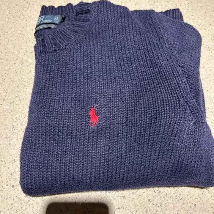 [BUNJANG] Polo Ralph Lauren Navy Knit Sweater / 폴로 랄프로렌 네이비 니트 스웨터