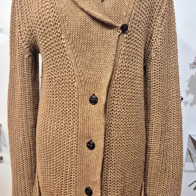 [BUNJANG] Ralph Lauren Denim &amp; Supply Brown Shawl Collar Knit Cardigan / 랄프로렌 데님 앤 서플라이 브라운 숄칼라 니트 가디건