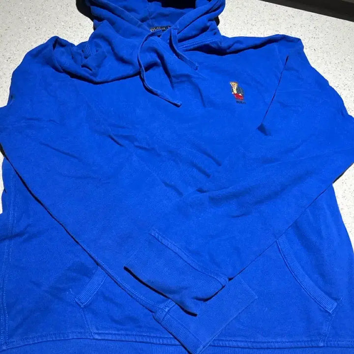 [BUNJANG] Polo Ralph Lauren Blue Polo Bear Hoodie / 폴로 랄프로렌 블루 폴로베어 후드티