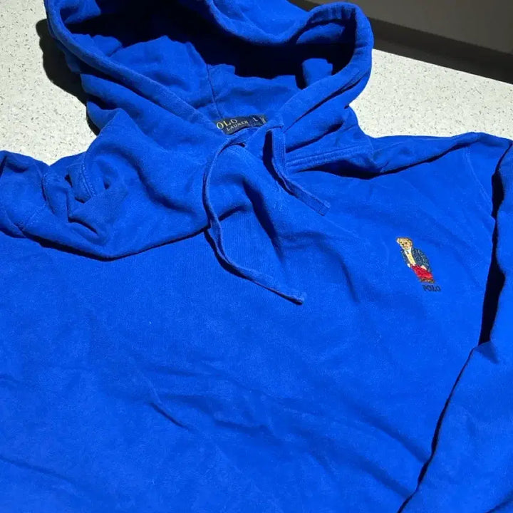 [BUNJANG] Polo Ralph Lauren Blue Polo Bear Hoodie / 폴로 랄프로렌 블루 폴로베어 후드티