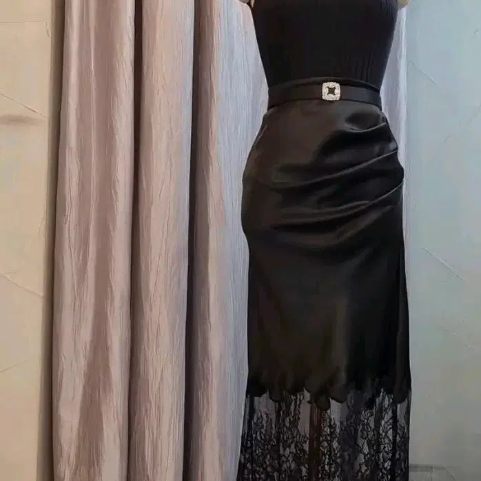 [BUNJANG] Lawson J&amp;J Silk Satin Skirt / 수입의류 로썸제이제이지 실크새틴 치마