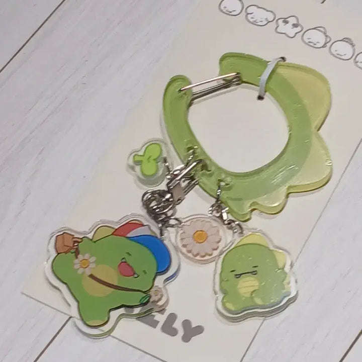[BUNJANG] Pixelie Carabiner Spring Acrylic Keyring Set / 픽셀리 카라비너 봄 아크릴 키링 세트