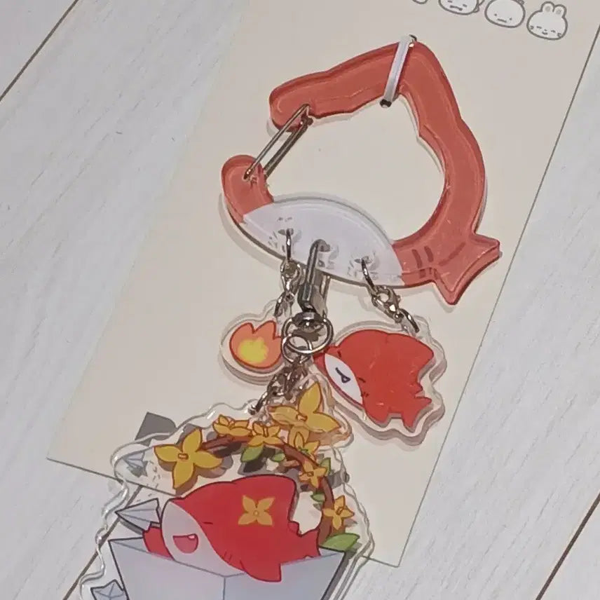 [BUNJANG] Pixelie Carabiner Spring Acrylic Keyring Set / 픽셀리 카라비너 봄 아크릴 키링 세트
