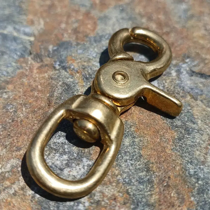 [BUNJANG] Solid Brass Japan Swivel Clip Keyring Holder / 솔리드 브래스 재팬 스위블 클립 키링 홀더