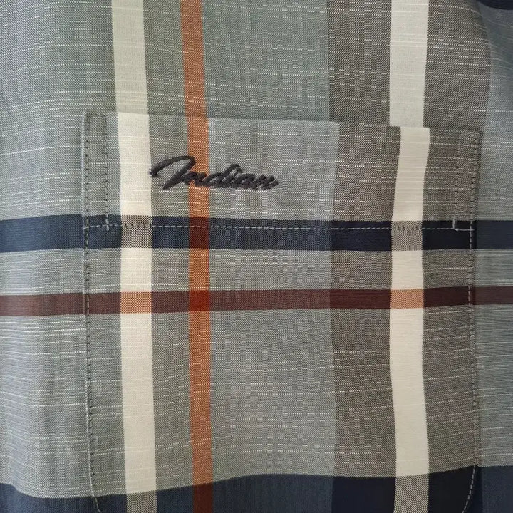 [BUNJANG] INDIAN Check Short Sleeve Shirt / INDIAN 체크 반팔 남방 셔츠