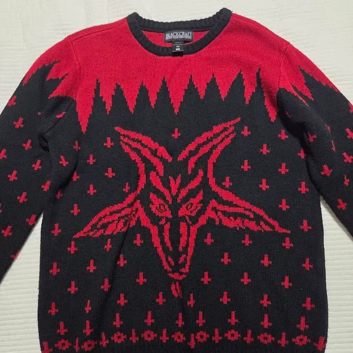 [BUNJANG] Blackcraft Cult Baphomet Cross Sweater (M) / blackcraftcult satanist 스웨터 m 고스 펑크 메탈