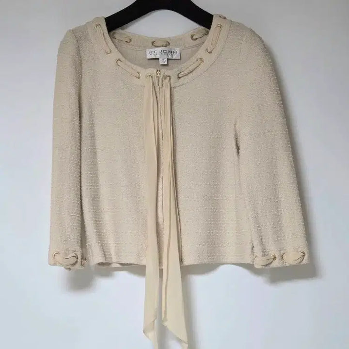 [BUNJANG] ST. JOHN String Knit Cardigan Jacket / 센죤 ST.JOHN 스트링 니트 가디건 자켓 (2)