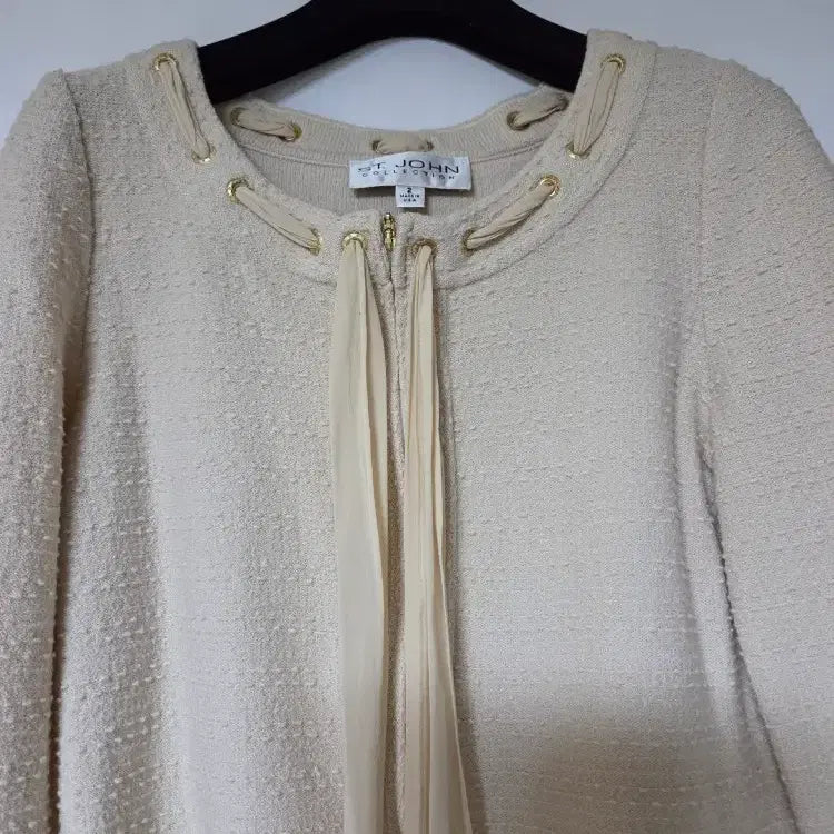 [BUNJANG] ST. JOHN String Knit Cardigan Jacket / 센죤 ST.JOHN 스트링 니트 가디건 자켓 (2)