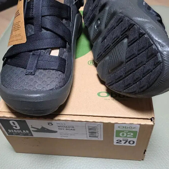 [BUNJANG] Oboz Wakatawa Off-Road Sandals Black 270mm / 오보즈 와카타 오프로드 샌들 블랙 270
