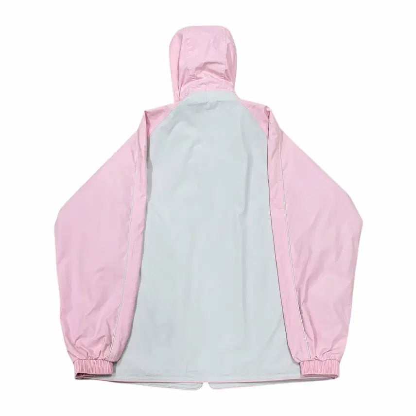 [BUNJANG] Asics Vintage Grey Pink Windbreaker Jacket Y2K / 아식스 빈티지 대장급 그레이 핑크 회핑 바람막이 Y2K 자켓 90