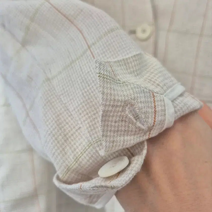 [BUNJANG] Thursday Island Linen Blazer Beige Check S / Thursday Island 노카라 마 블레이저 S