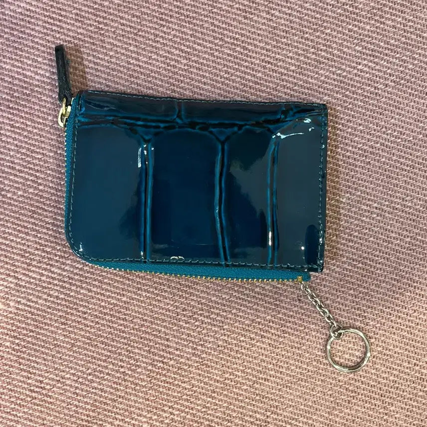 [BUNJANG] Enamel Faux Leather Card Holder Keychain / 일본 카드지갑 키링