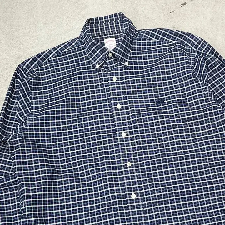 [BUNJANG] Brooks Brothers Plaid Button-Down Shirt Size S10990 / 브룩스브라더스 체크셔츠 s10990