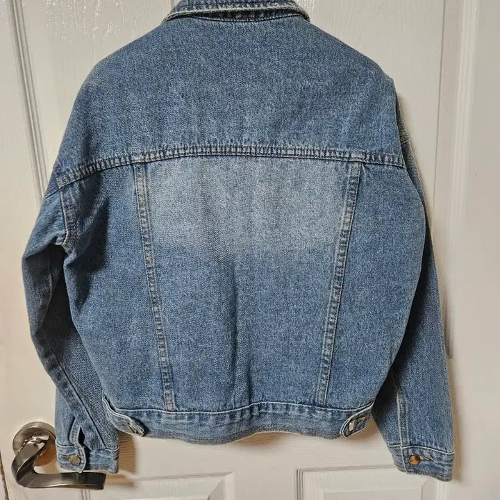 [BUNJANG] Shatin Pearl Embellished Denim Jacket / 샤틴 청자켓 데님자켓(새상품)