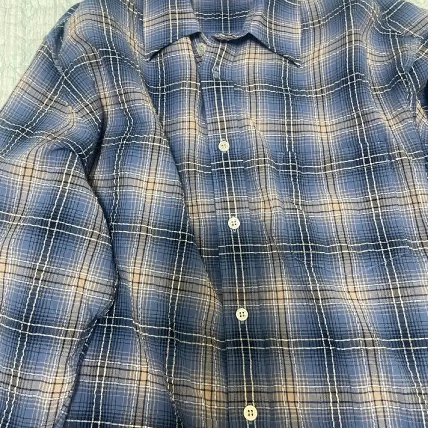 [BUNJANG] Mo-ma Design Tartan Check Shirt Blue Size 48 / 모마디자인 타탄 체크 셔츠 블루 48사이즈