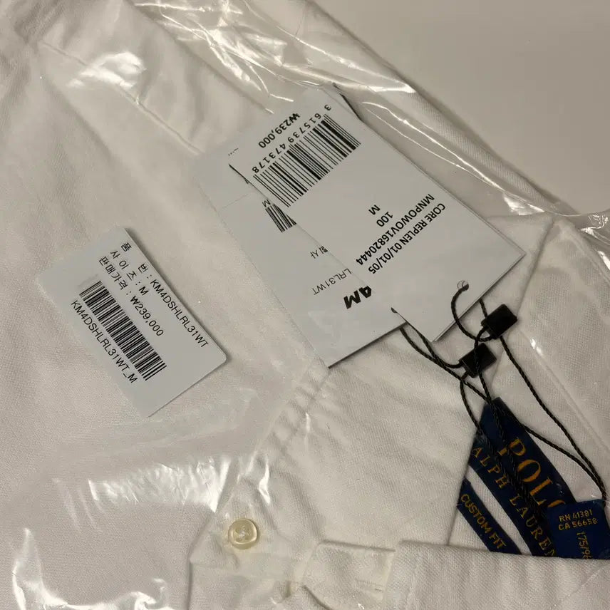 [BUNJANG] Polo Ralph Lauren Oxford Shirt White (M) / 새상품 [M] 폴로 랄프로렌 옥스포드 셔츠 화이트 신형 정품 QR 큐알
