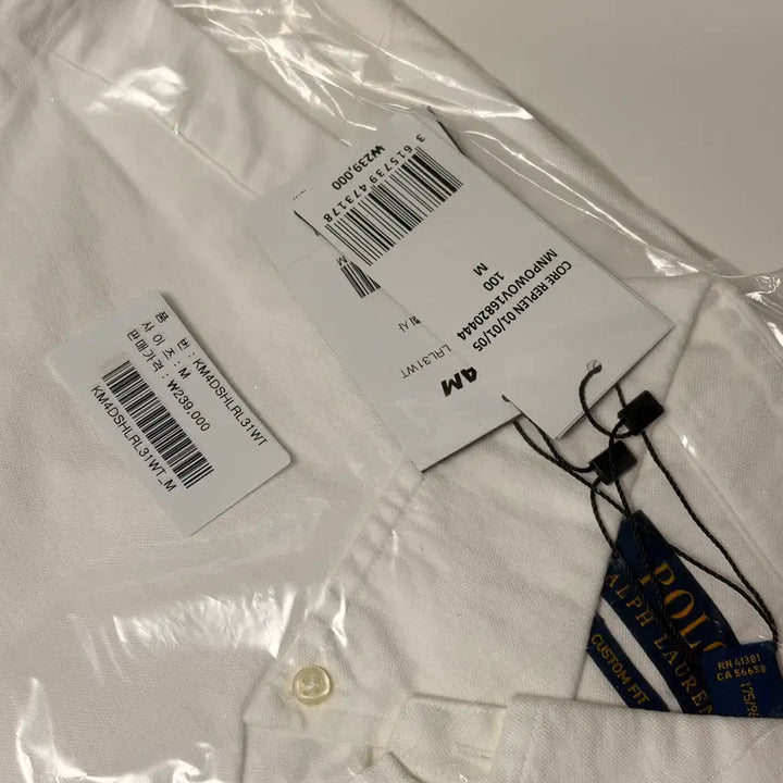 [BUNJANG] Polo Ralph Lauren Oxford Shirt White (M) / 새상품 [M] 폴로 랄프로렌 옥스포드 셔츠 화이트 신형 정품 QR 큐알