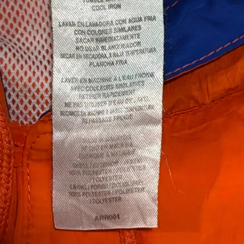 [BUNJANG] 90s Adidas Orange Blue Anorak Windbreaker / 90s 아디다스(adidas)  오렌지 블루 아노락 윈드브레이커