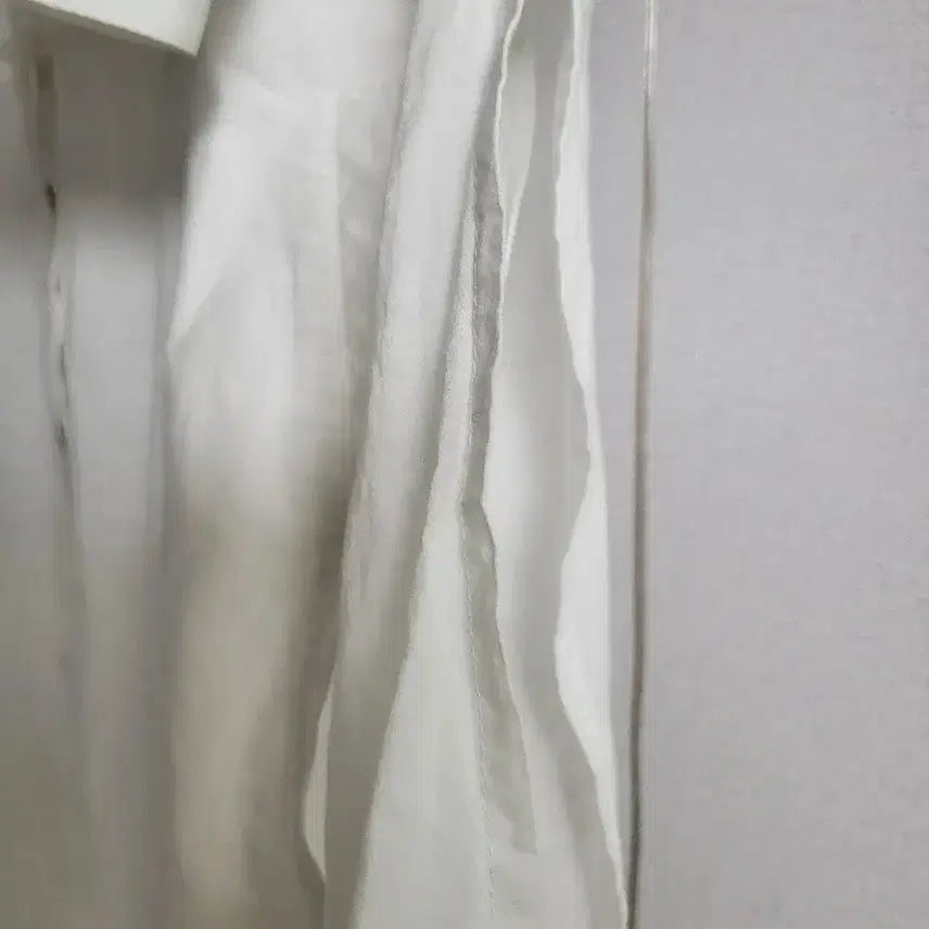 [BUNJANG] System 100% Cotton White Textured Pattern Shirt / 한섬 시스템 셔츠