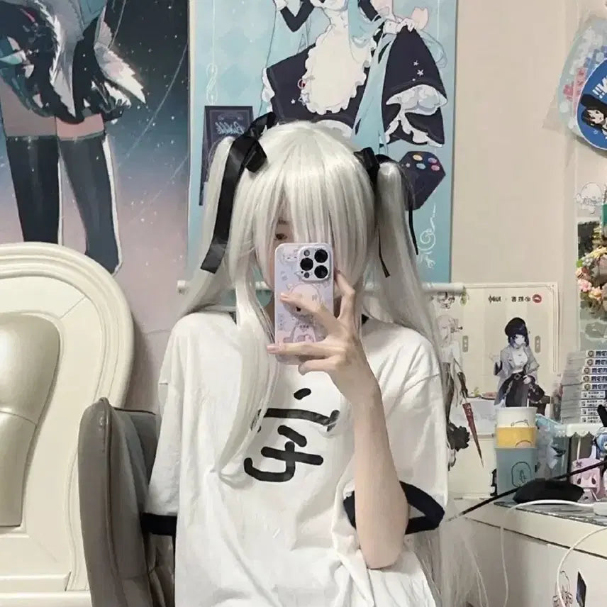 [BUNJANG] Subculture Kanji Print Oversized T-Shirt / 서브컬처 한자 프린트 오버사이즈 티셔츠