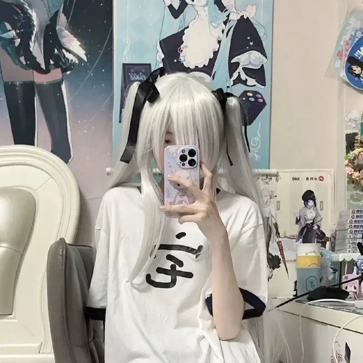 [BUNJANG] Subculture Kanji Print Oversized T-Shirt / 서브컬처 한자 프린트 오버사이즈 티셔츠