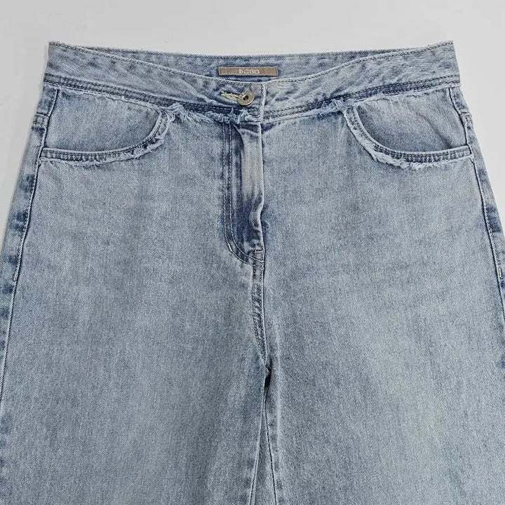 [BUNJANG] BCBG Light Wash Denim Baggy Pants / BCBG 비씨비지 연청 데님 배기 팬츠