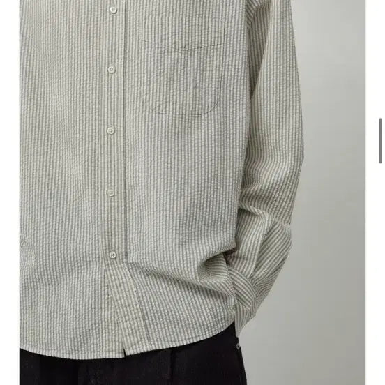 [BUNJANG] Roughside Unit Stripe Shirt Navy Size 4 / 러프사이드 유닛 스트라이프 셔츠 네이비 4사이즈