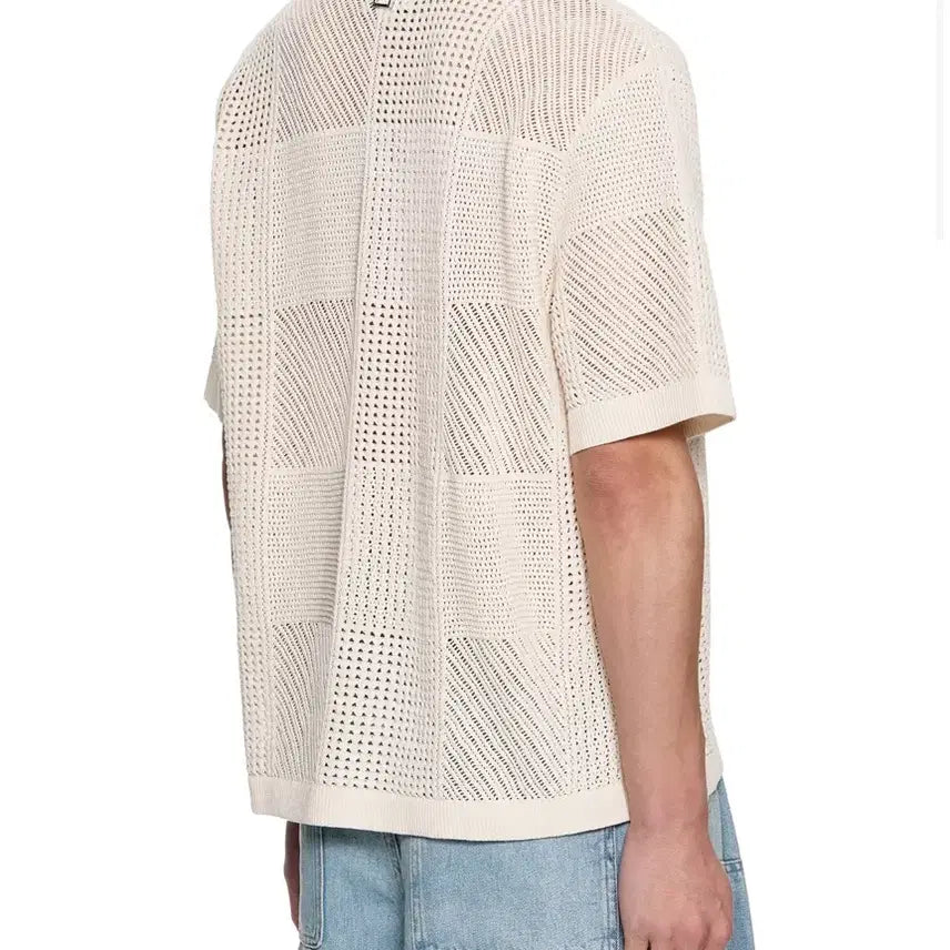 [BUNJANG] Wooyoungmi 25SS Crochet Short Sleeve Cardigan - Ivory / (52) 25ss 우영미 크로셰 숏슬리브 가디건 - 아이보리