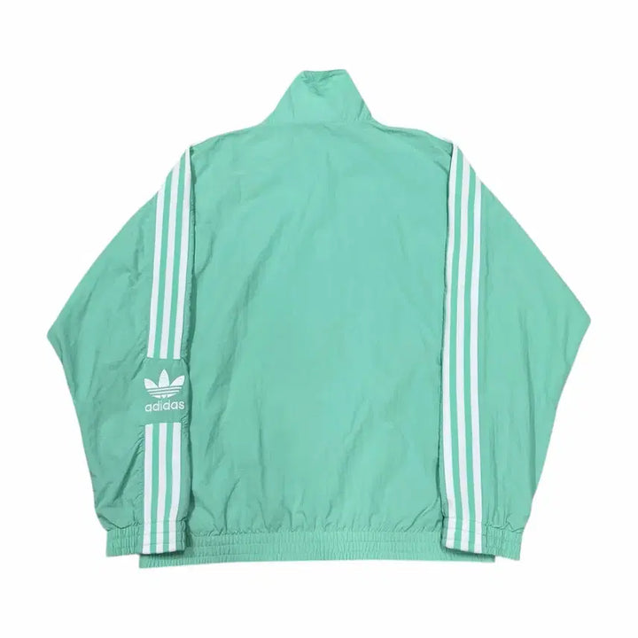 [BUNJANG] Adidas Vintage Lock-Up Three-Stripes Track Top Windbreaker Jacket S / 아디다스 빈티지 락업 삼선 민트 트랙탑 바람막이 자켓 S