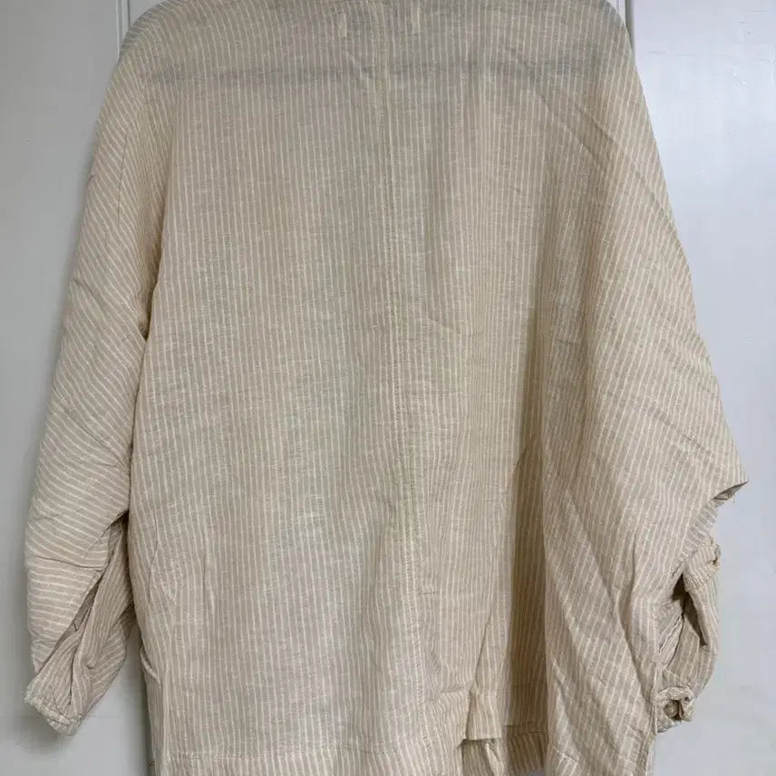 [BUNJANG] ZARA Beige Striped Shirt XS / ZARA 베이지 스트라이프 셔츠 XS