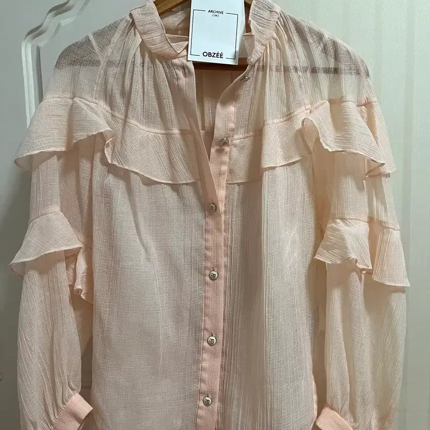 [BUNJANG] Objet Frill Blouse with Camisole Set / 오브제 블라우스 44