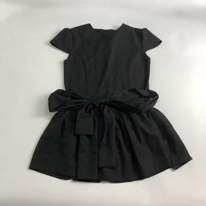 [BUNJANG] Black Ribbon Short Sleeve Dress / 블랙 리본 반팔 원피스