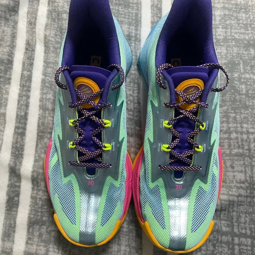 [BUNJANG] Curry 7 Blue Pink Basketball Shoes (300mm) / 커리 7 블루 핑크 300mm