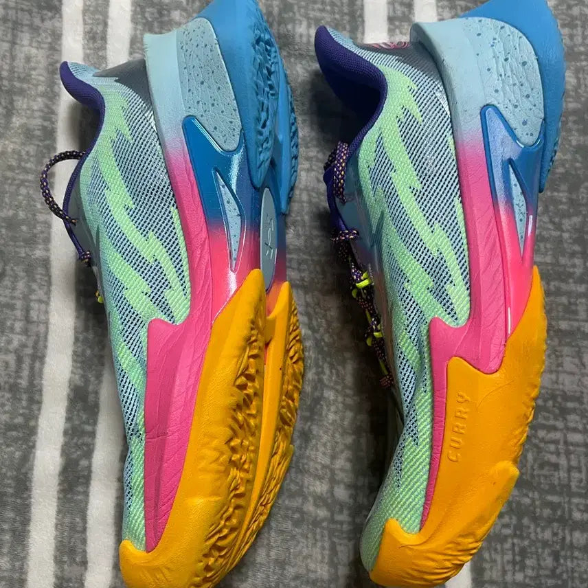 [BUNJANG] Curry 7 Blue Pink Basketball Shoes (300mm) / 커리 7 블루 핑크 300mm