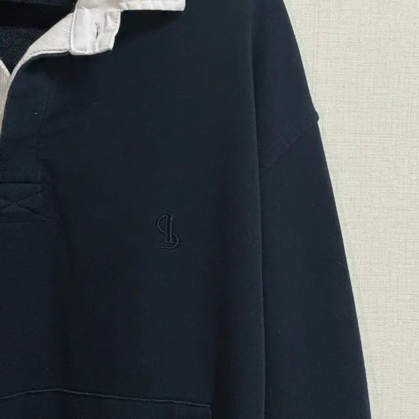[BUNJANG] La Fancystore Navy Collared Sweatshirt M / 라퍼지스토어 네이비 카라 맨투맨 M