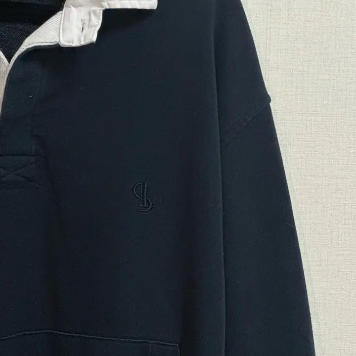[BUNJANG] La Fancystore Navy Collared Sweatshirt M / 라퍼지스토어 네이비 카라 맨투맨 M