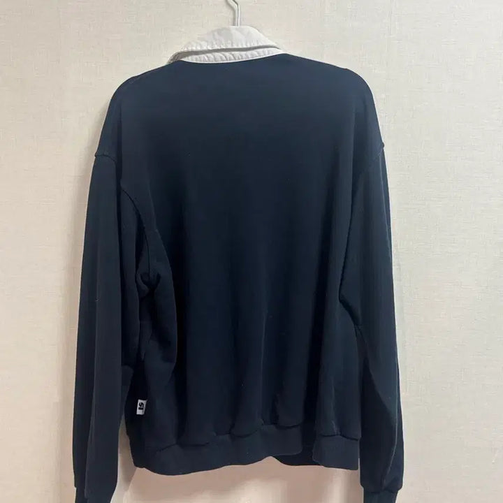 [BUNJANG] La Fancystore Navy Collared Sweatshirt M / 라퍼지스토어 네이비 카라 맨투맨 M