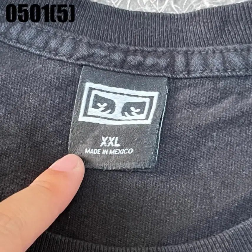 [BUNJANG] OBEY Black Short Sleeve T-Shirt / OBEY 오베이 블랙 반팔 티셔츠