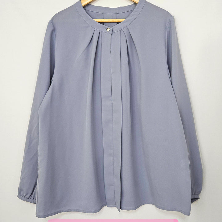 [BUNJANG] Basic Blouse (Sky Blue) / 딩동 :) 소라색 베이직 블라우스12