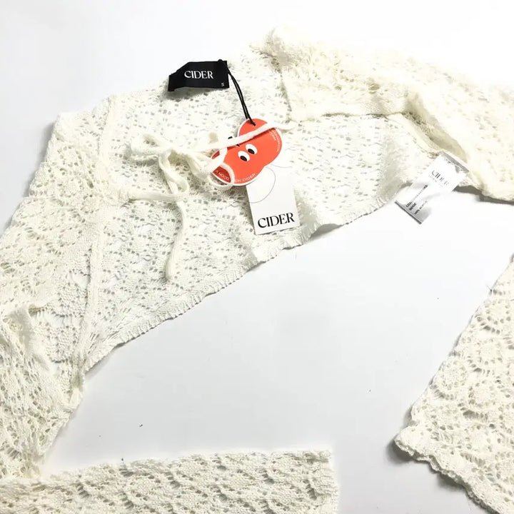[BUNJANG] Cider Crochet Bolero Cardigan Beige / 씨더 크로셰 뜨개질 볼레로 가디건 베이지