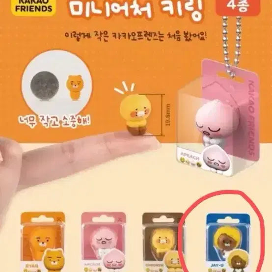 [BUNJANG] Kakao Friends Miniature Package Keyring Gacha Jay-G / 카카오프렌즈 미니어처 패키지 키링 가챠 (제이지)